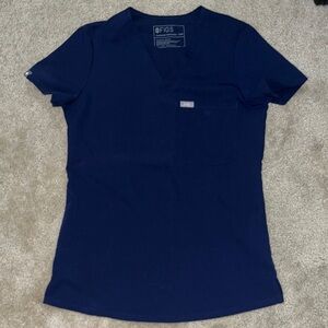 XXS Figs one pocket scrub top navy blue